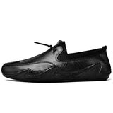 New Men's Shoes Breathable Genuine Leather Shoes Men Casual Shoes Loafers Fashion Handmade Driving Shoes Slip-On Soft Moccasins