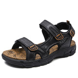 Brand Classic Mens Sandals Summer Genuine Leather Sandals Men Outdoor Casual Lightweight Sandal Fashion Men Sneakers Size 38-46
