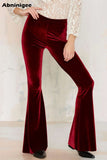 Women Pants Y2k Velvet Flares High Waist Flare Pant Spring Summer Festival Clothes Stretchy Trousers Hippie Boho Tight Bottoms