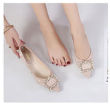 Hnzxzm Spring Summer Fashion Brand Shoes Women Flats Pointed toe Office Lady Shoes Elegant Ladies Party Shoes Plus Size 42