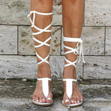 Hnzxzm Shoes Women Flat Sandals with Rubber Beach Summer Ladies Cross Strap Sexy Sandalias Sexy Women's Shoes with Open Toes