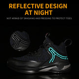 Luminous Indestructible Work Shoes Men And Women Steel Toe Air Safety Boots Puncture-Proof Work Sneakers Breathable Shoes