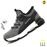 Mens Safety Shoes Steel Toe Cap Lightweight Male Footwear Construction Shoes For Men Hike Sneakers Indestructible Work Boots