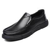 Genuine Leather Men Casual Shoes Luxury Brand 2021 Mens Loafers Moccasins Breathable Slip on Black Driving Shoes