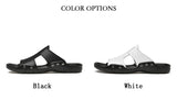 Hnzxzm  Genuine Leather Slippers Summer Men Shoes Casual Outdoor Flip Flop Indoor Non-Slip Fashion Beach Sandals Big Size 37-52