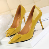 Hnzxzm Super High Heels Sexy Ladies Party Shoes Fashion Women Pumps Brand Woman Heeled Shoes Thin Heel 9cm Black Yellow A3231