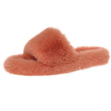 Hnzxzm Home Slippers Women's Flat Shoes Female Lady Fur Flip Flops Slides 2022 Soft Plush Cotton Ytmtloy Indoor Winter Zapato Mujer