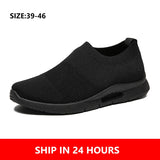 Hnzxzm Men Light Running Shoes Jogging Shoes Breathable Man Sneakers Slip on Loafer Shoe Men's Casual Shoes Size 46 DropShipping