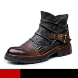 Hnzxzm TOP ! Mature Men's Elegant Folds Leather Boots Businessman Buckle Belt Pleated High End Office Winter Shoes