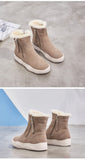 Hnzxzm Suede Boots Women Winter Shoes Genuine Leather Women Ankle Boots Warm Cold Winter Cow Leather Shoes Ladies Botas Black A1879