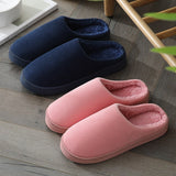 2021  Solid Color Women Warm Indoor Beadroom Hourshold Shoes Winter Keep Warm Slipper Home Plush SlidesMen Cotton Slippers