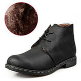 Hnzxzm Leather Men Boots Winter with Fur 2022 Warm Snow Boots Men Winter Work Casual Shoes Sneakers High Top quality Boots