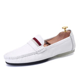 Summer Soft Men Loafers High Quality Genuine Leather Moccasins Comfortable Man Slip-On Flats Casual Driving Shoe Zapatos Hombre