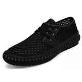 MIXIDELAI New Big Size 38-48 Summer Breathable Mesh Men Casual Shoes For Comfortable Handmade Men Lace-Up Loafers Male Shoes