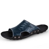NPEZKGC Summer Shoes Men's Slippers Size 46 Beach Sandal Fashion Men Sandals Leather Casual Shoes Flip Flop Sapatos masculino