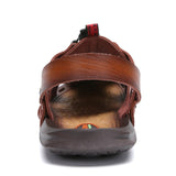 MIXIDELAI New Hot Sale Men'S Sandals Leather Men Summer Shoes Leisure Slippers Flip-Flops Men Comfortable Footwear Soft Sandal