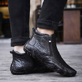 Hnzxzm Genuine Leather Shoes Men Chelsea Boots Autumn Early Winter Ankle Boots Casual Cow Leather Male Shoes Black Footwear A1265