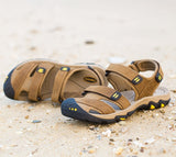 MIXIDELAI New Fashion Summer Outdoor Beach Breathable Men Sandals Genuine Leather Men's Sandal Man Causal Shoes Plus Size 39-47