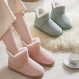 Women Winter Slippers Warm Plush Slip-on Couples Home Floor Shoes Anti-slip Comfortable Flats Female Warm Faux Fur Slippers