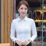 Women Cotton Shirts Women White Shirt Long Sleeve Blouse Female Tops OL Basic Shirt Blouses 2022 Fashion Elegant Woman Clothing