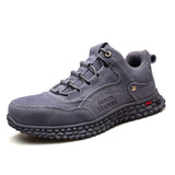 Hnzxzm Genuine Leather Men Safety Shoes Steel Toe Electric Welding Cowhide Male Work Shoes Construction Industria Indestructible Boots