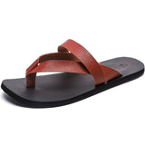 2021 Summer Mens Slippers Shower Sandals Men's Wholesale Shoes Genuine Leather Designer Slides Outside Beach Plus Size39-47