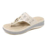 2021 Summer Women Slippers Thick Sole Flat Platform Shoes Flip Flops Women Beach Slippers Plus Size 42 A908