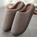 2021  Solid Color Women Warm Indoor Beadroom Hourshold Shoes Winter Keep Warm Slipper Home Plush SlidesMen Cotton Slippers