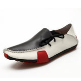 2020 New Leather Mens Loafers Fashion Shoes Handmade Moccasins Soft Leather Slip on Men's Boat Shoe PLUS SIZE 38~47