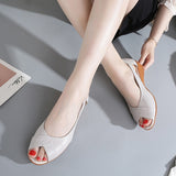 2020 Summer Shoes Women Wedges Sandals Peep toe Genuine Leather Women Sandals Soft Comfortable Low Heels Wedge 3cm A2304