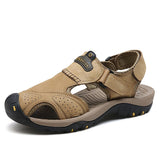 Men's Shoes Casual Outdoor Genuine Leather Men Shoes Summer New Men's Sandals Fashion Sandals Slippers Big Size 38-46