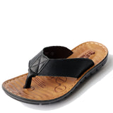 2021 Men Leather Flip Flops Summer Light Men's Casual Shoes Non-Slip Outdoor Men Slippers for Slats Sports Beach