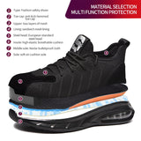 Indestructible Shoes Safety Work Sneakers Security Boots Electrician Welding Construction Shoes Men Black Winter Male Footwear