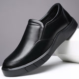 Hnzxzm Newly Men's Quality Leather Shoes 38-44 Leather Soft Anti-slip Rubber Loafers Shoes Man Casual Split Leather Shoes