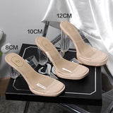 Hnzxzm Clear Heels shoes Women Sandals Summer Shoes Woman Transparent Pvc High Pumps Wedding Jelly Buty Damskie High Heels