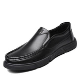 Genuine Leather Men Casual Shoes Luxury Brand 2021 Mens Loafers Moccasins Breathable Slip on Black Driving Shoes