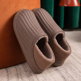 Hnzxzm Woman Waterproof Winter Slippers Plush Lining Warm Sandals Women Thick Bottom Winter Indoor Non-Slip Couples Home Shoes