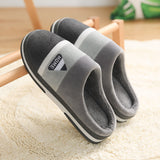 Hnzxzm Men House Slippers Bedroom Couple Winter Ladies Slippers Warm Home Shoes Indoor House Slippers Plus Size 46 47