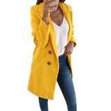 Hnzxzm Casual Wool Blend Jackets Women Wool Jacket Female Plus Size Long Sleeve Winter Women Long Wool Coat Manteau Femme Hivers