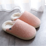 Hnzxzm Winter Warm House Spa Slippers Soft Fuzzy Slippers Women Faux Fur Slides Slippers Female Slip on Hairy Home Shoes