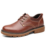 Hnzxzm Genuine Leather Men Casual Shoes Winter Plus Velvet Man Footwear Brown Male Boots For Men Designer Shoes Formal Oxford