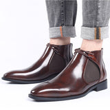 Hnzxzm Brand Men Ankle Boots Fashion Chelsea Boots Daily Comfortable Shoes Classic Boots Men Work Footwear Botas Hombre