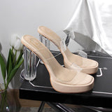 Hnzxzm Clear Heels shoes Women Sandals Summer Shoes Woman Transparent Pvc High Pumps Wedding Jelly Buty Damskie High Heels