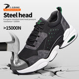 Breathable Steel Toe Work Shoes Safety Boots Men Anti-smashing Safety Shoes Indestructible Security Shoes Work Boots Sneakers