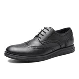 BHKH 2022 Genuine Leather Dress Shoes Comfy Men Casual Shoes Smart Business Work Office Lace-up Men Shoes