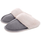 Hnzxzm Winter Fashion Women House Warm Plush Shoe Fleece Fluffy Ladies Memory Foam Flats Indoor and Outdoor Slipper