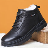 men shoes designer Genuine Leather wool lining winter super Keep warm outdoor Ankle Boots Snow Boots Casual Sneakers