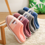 Hnzxzm Men House Slippers Bedroom Couple Winter Ladies Slippers Warm Home Shoes Indoor House Slippers Plus Size 46 47