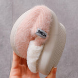 Hnzxzm Winter Warm House Spa Slippers Soft Fuzzy Slippers Women Faux Fur Slides Slippers Female Slip on Hairy Home Shoes