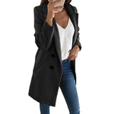 Hnzxzm Casual Wool Blend Jackets Women Wool Jacket Female Plus Size Long Sleeve Winter Women Long Wool Coat Manteau Femme Hivers